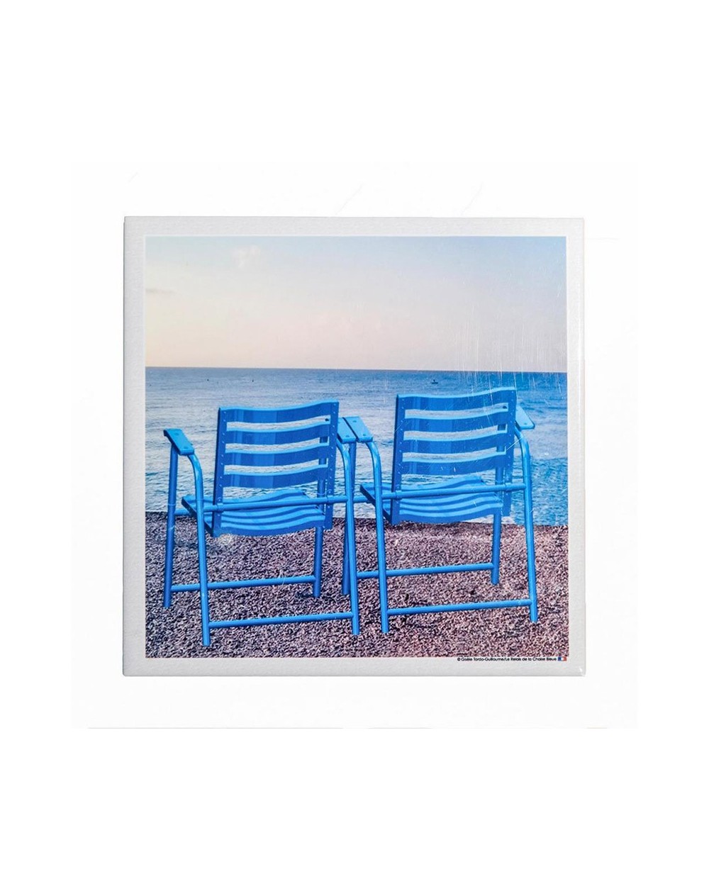 Dessous de plat 2 chaises bleues