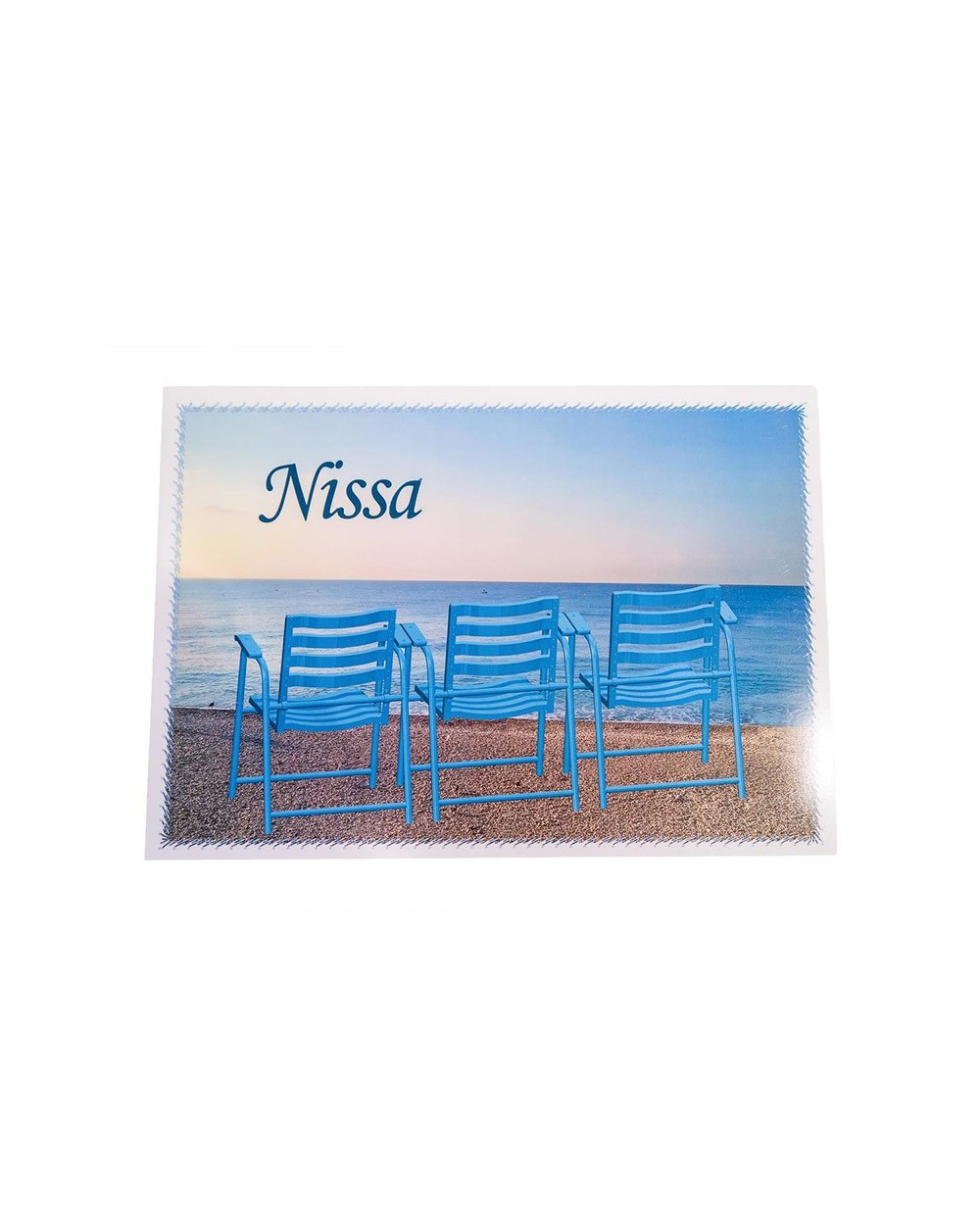 Set de table Nissa 3 chaises bleues