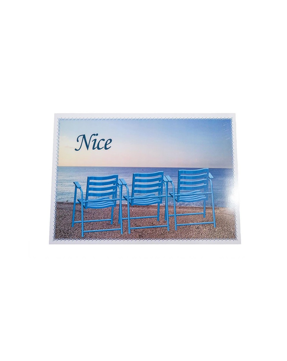 Set de table Nice 3 chaises bleues Set de table Nice 3 chaises bleues