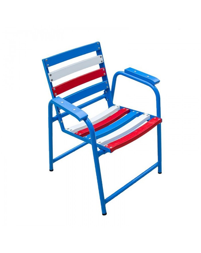 Chaise bleu-blanc-rouge