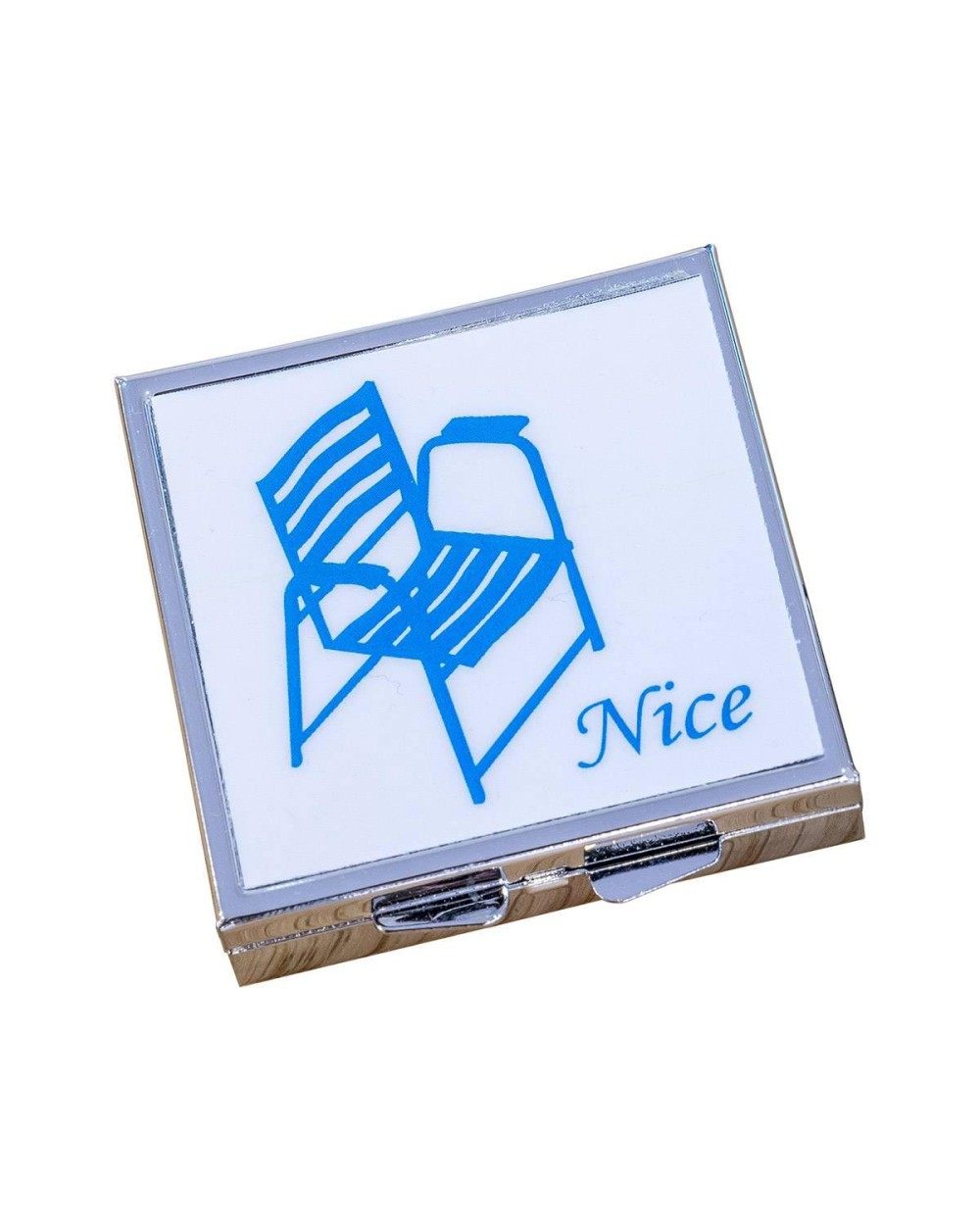 Miroir pliable de poche Chaise Bleue