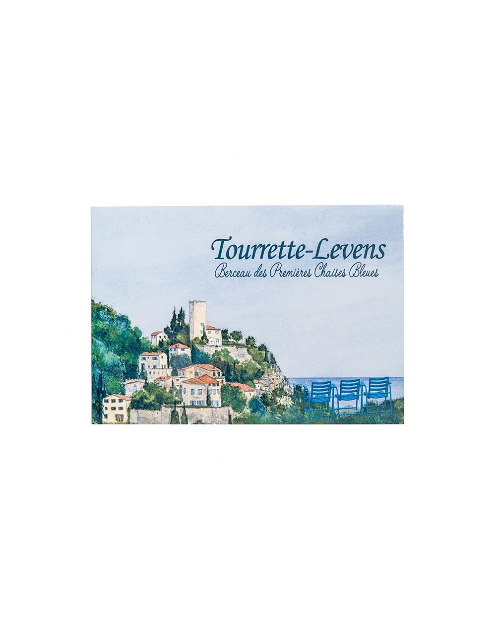 Carte postale Tourrette-Levens Chaise Bleue