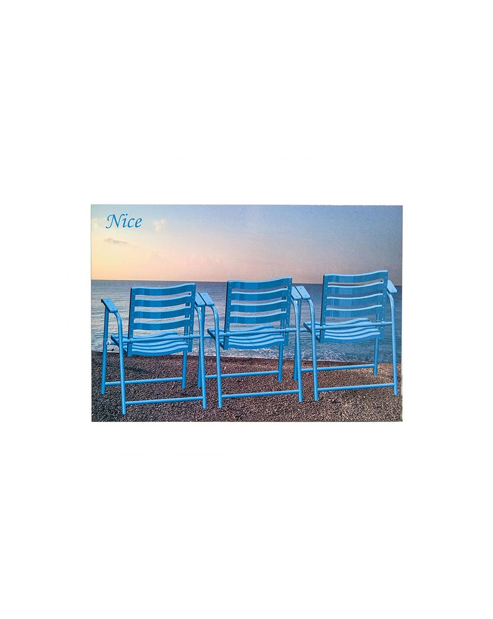 Carte postale Nice 3 Chaises Bleues