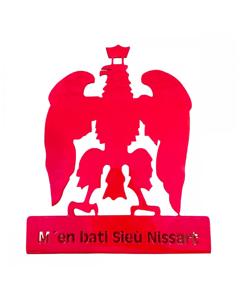 Aigle de Nice socle plié avec support - Face Aigle de Nice socle plié avec support - Face
