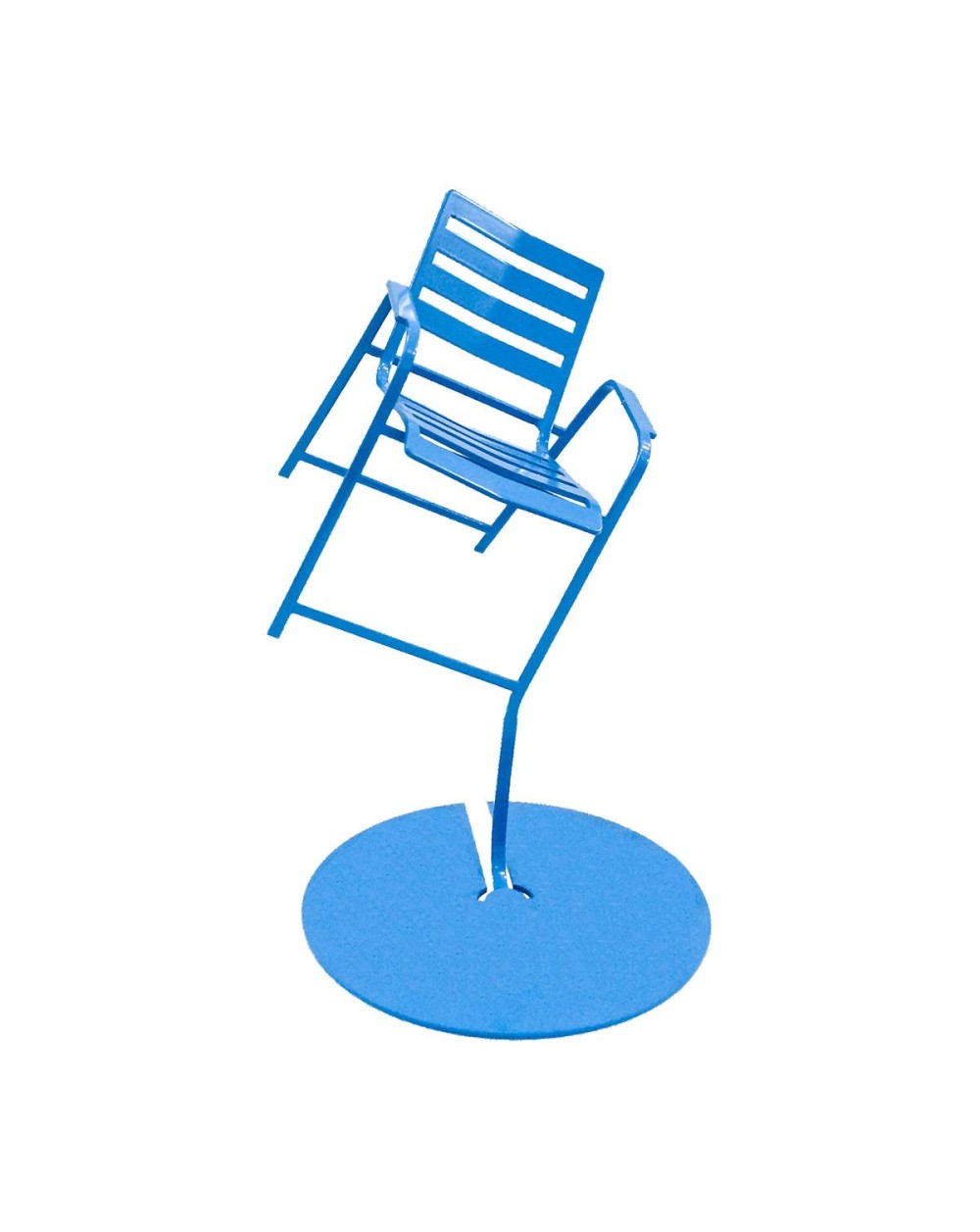 Chaise Bleue 3D sur socle - Chaise Bleue Collection