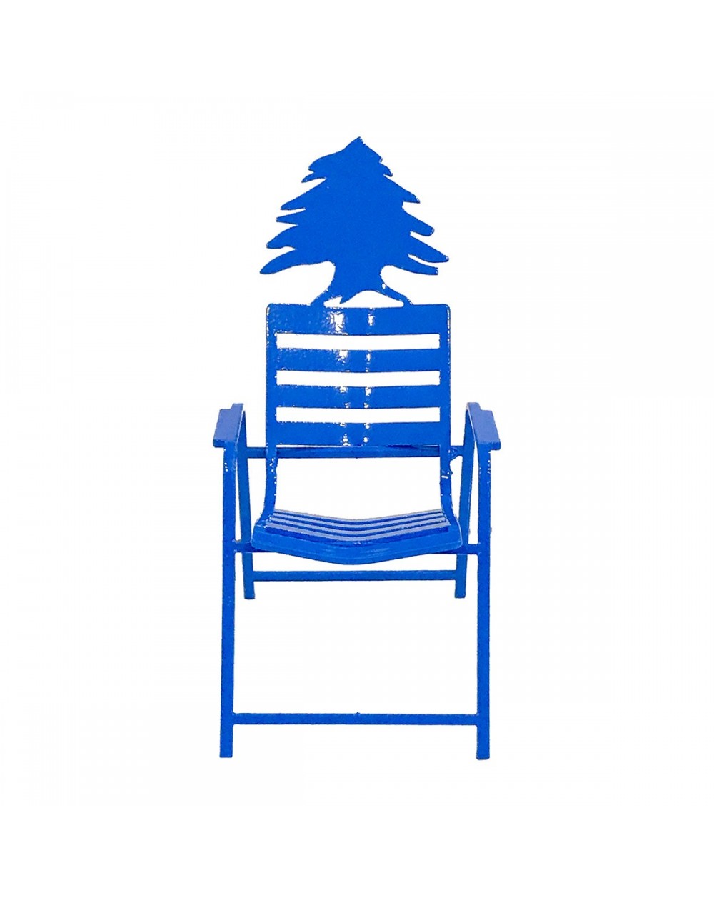 Chaise Bleue 3D sous le Cèdre du Liban.