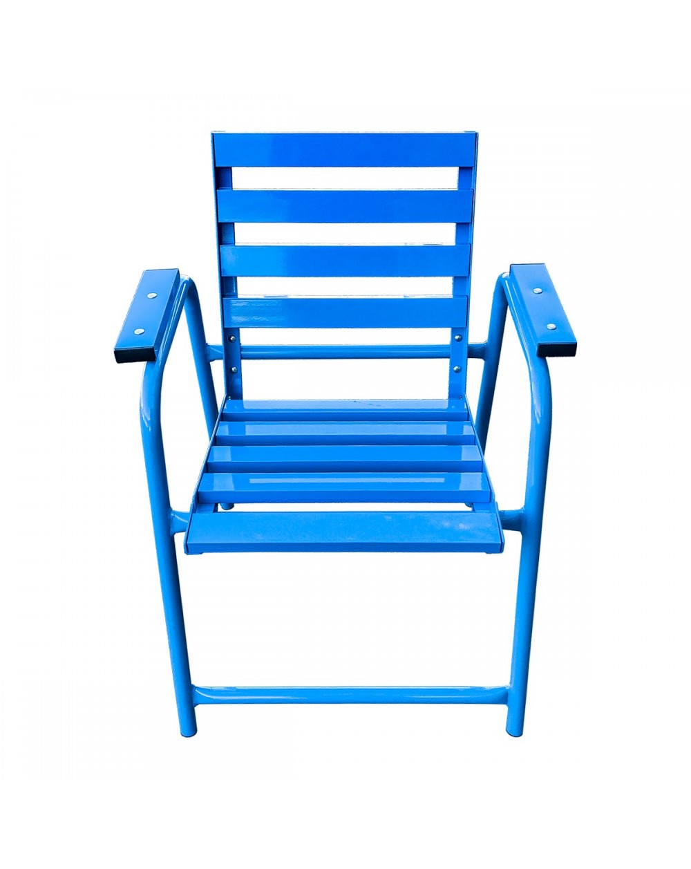 Blue Chair with aluminum slats