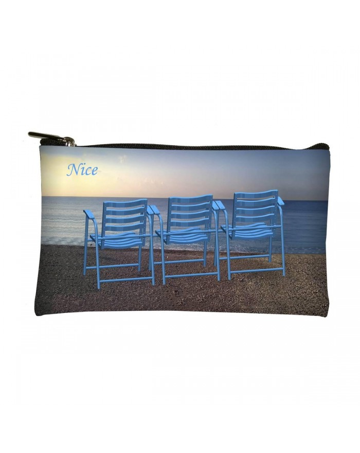 Pochette Plate 3 Chaises Bleues