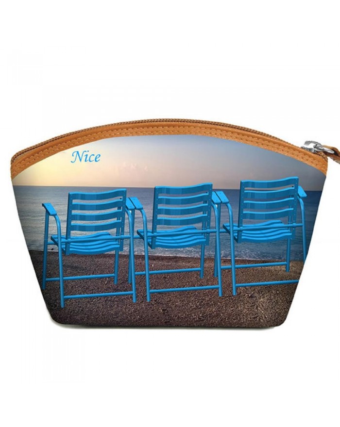 Large Pouch 3 Blue Chairs