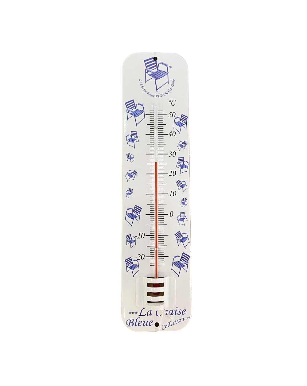 Thermomètre 28 cm Chaises Bleues